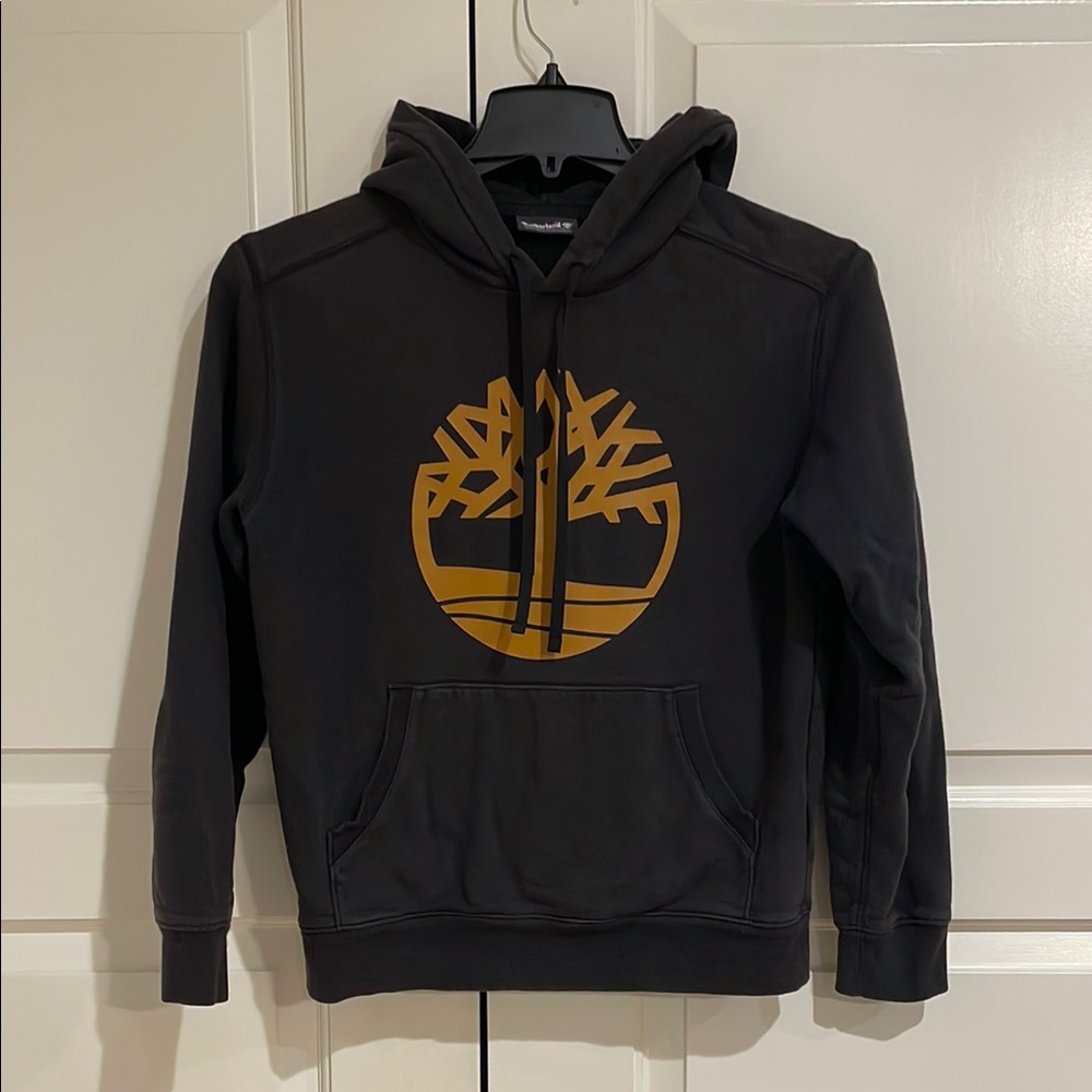 Timberland Black Hoodie with Gold Logo